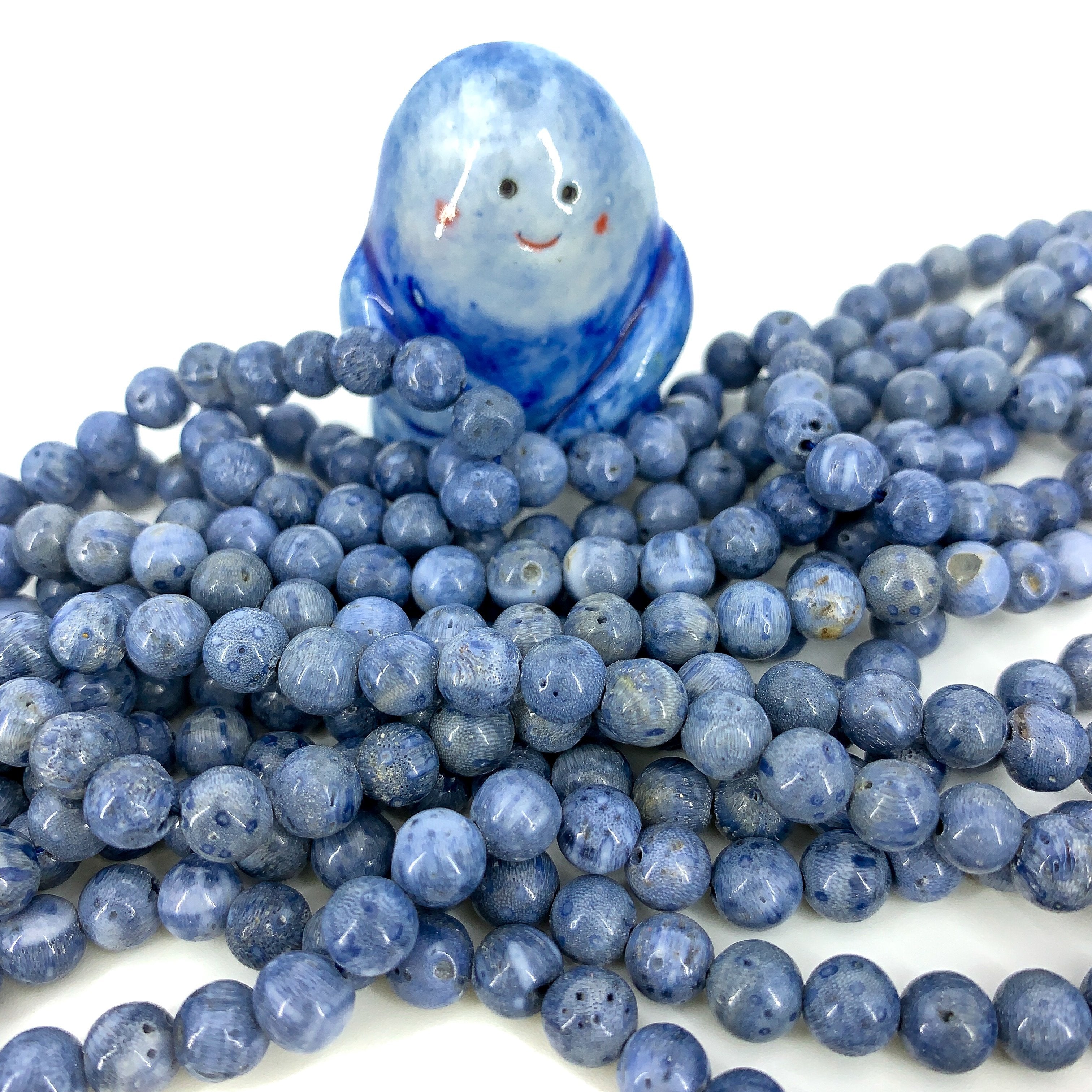 blue coral beads