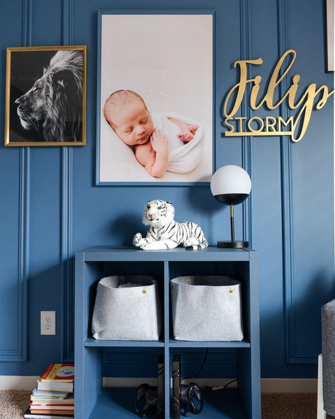 blue nursery accents