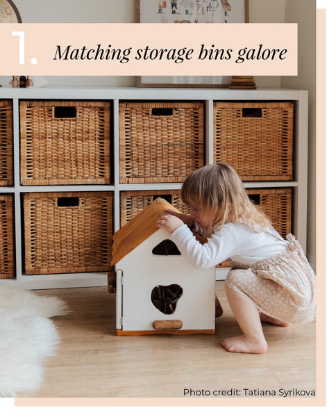 kids storage and organization ideas - storage bins