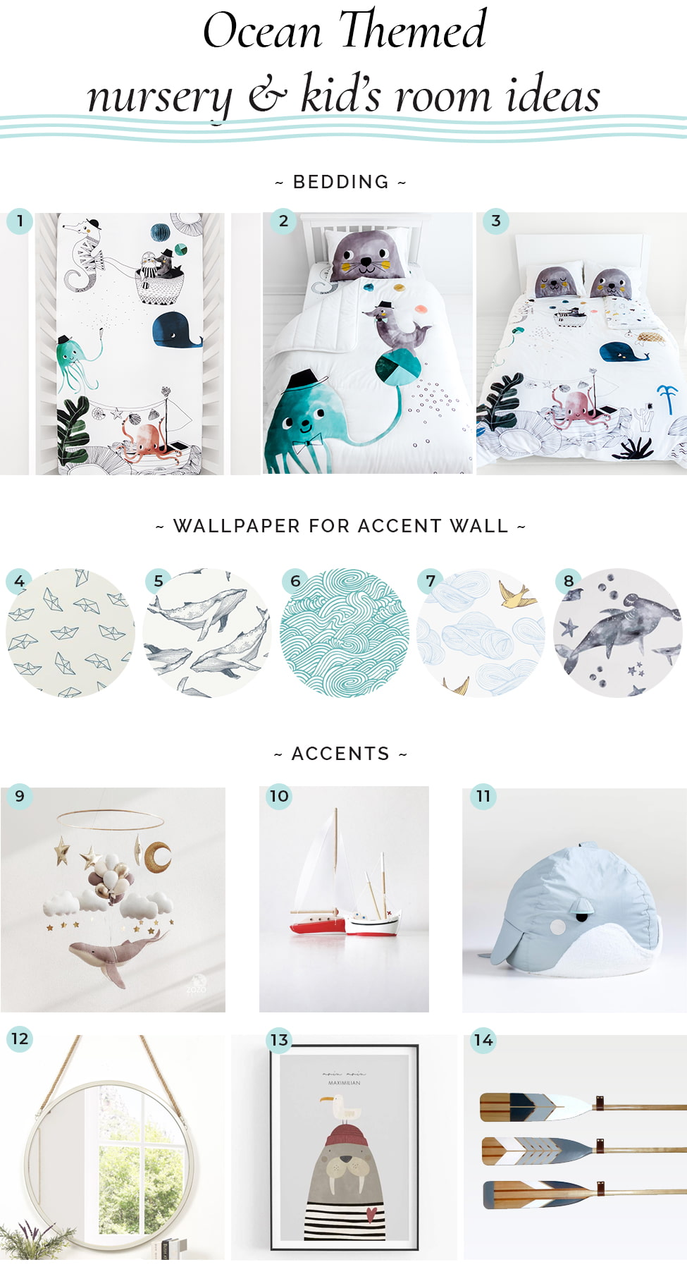 Tips for decorating your nursery or kids room ocean themed ...