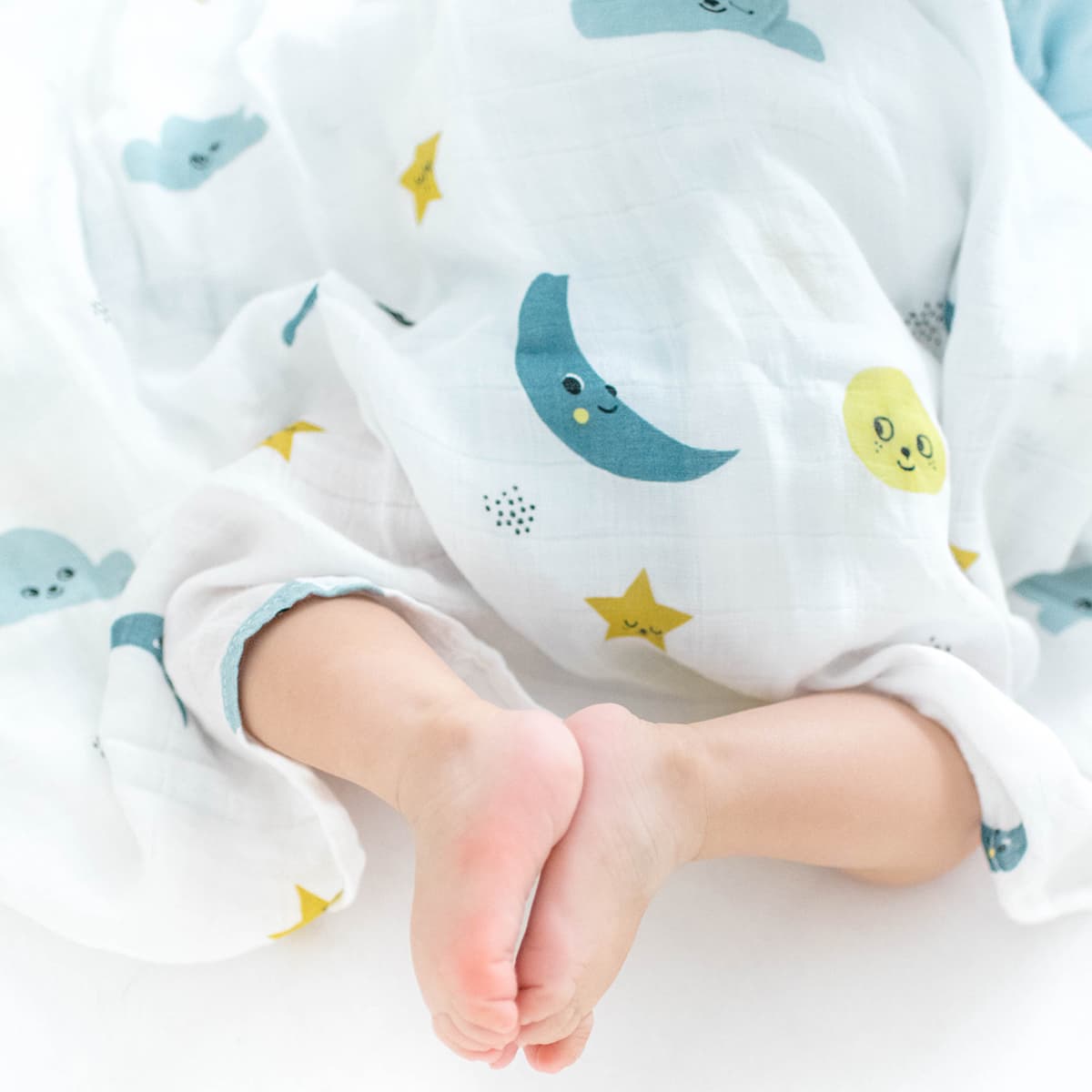 moon and stars swaddle