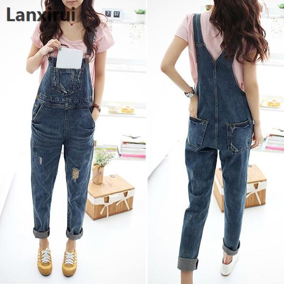 loose jean overalls