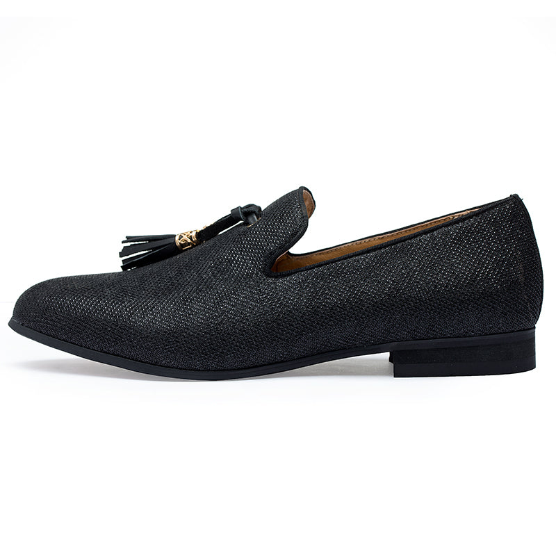 black red bottom loafers