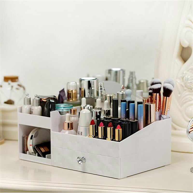 Cosmetic Makeup Desktop Organizer Storage Box Plastic Edeals123