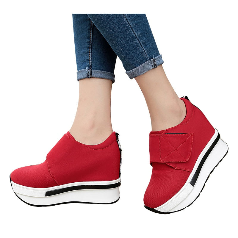 slip on platform wedges