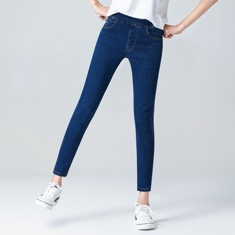 elastic ankle jeans for ladies