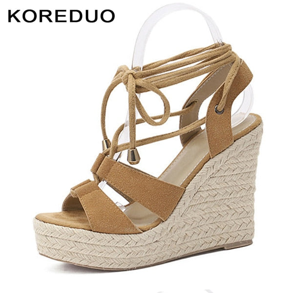 hemp rope platform sandals