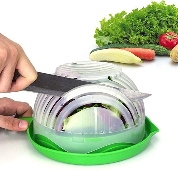 60 Second Salad Cutter Bowl Kitchen Gadget Vegetable Fruits Slicer Chopper Washer And Cutter Quick Salad Maker Kitchen tool