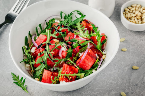 Watermelon, Arugula, and Pine Nut Salad