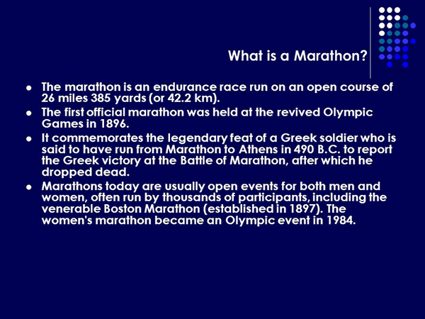 What is a Marathon?