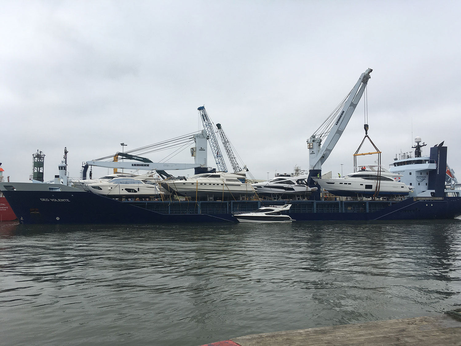 Part of my commute involves passing through Poole Quay which has some impressive hardware floating there at various points in the year!