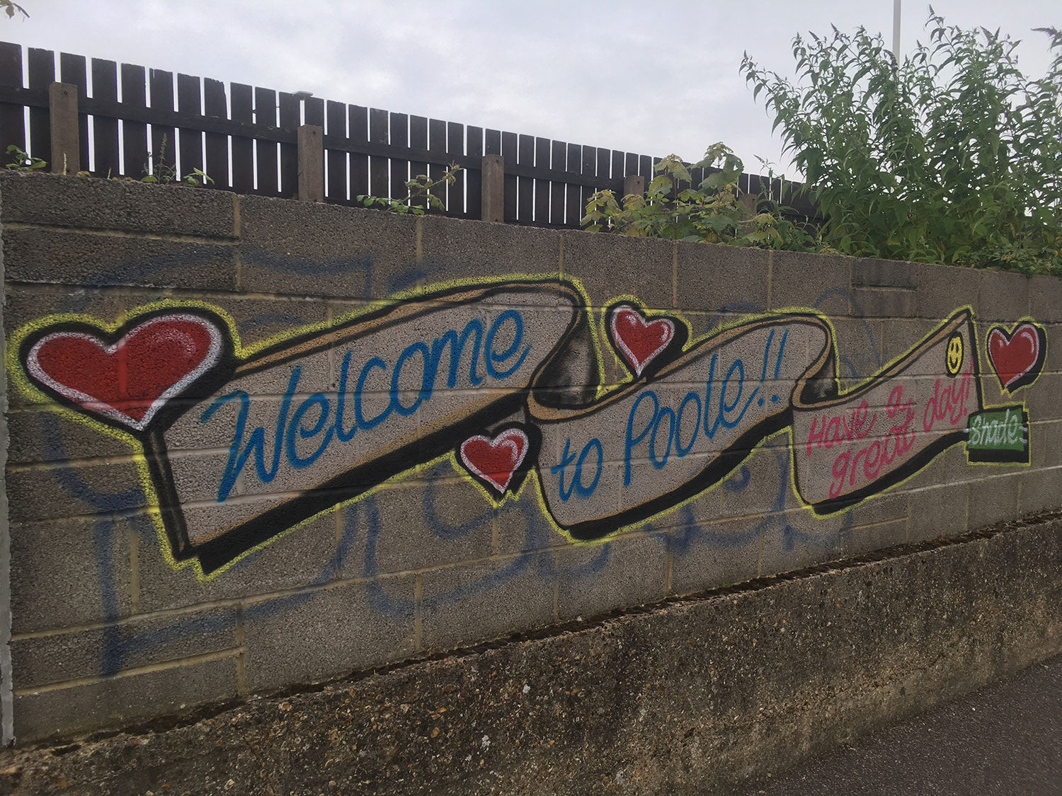 Despite the picturesque route, I do see some pretty unsightly graffiti however I like this piece near Poole Train station.