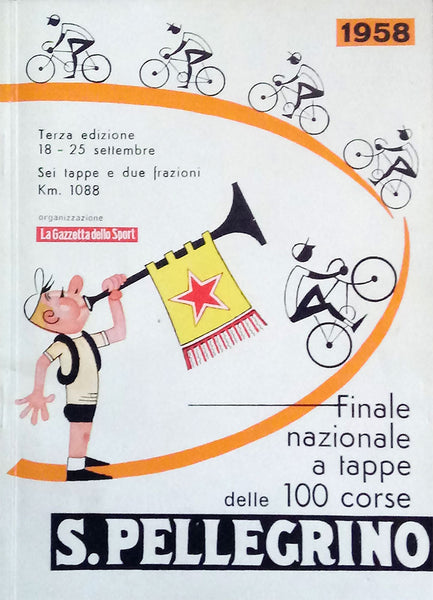 A postcard advertising the 100 Corse San Pellegrino from 1958.