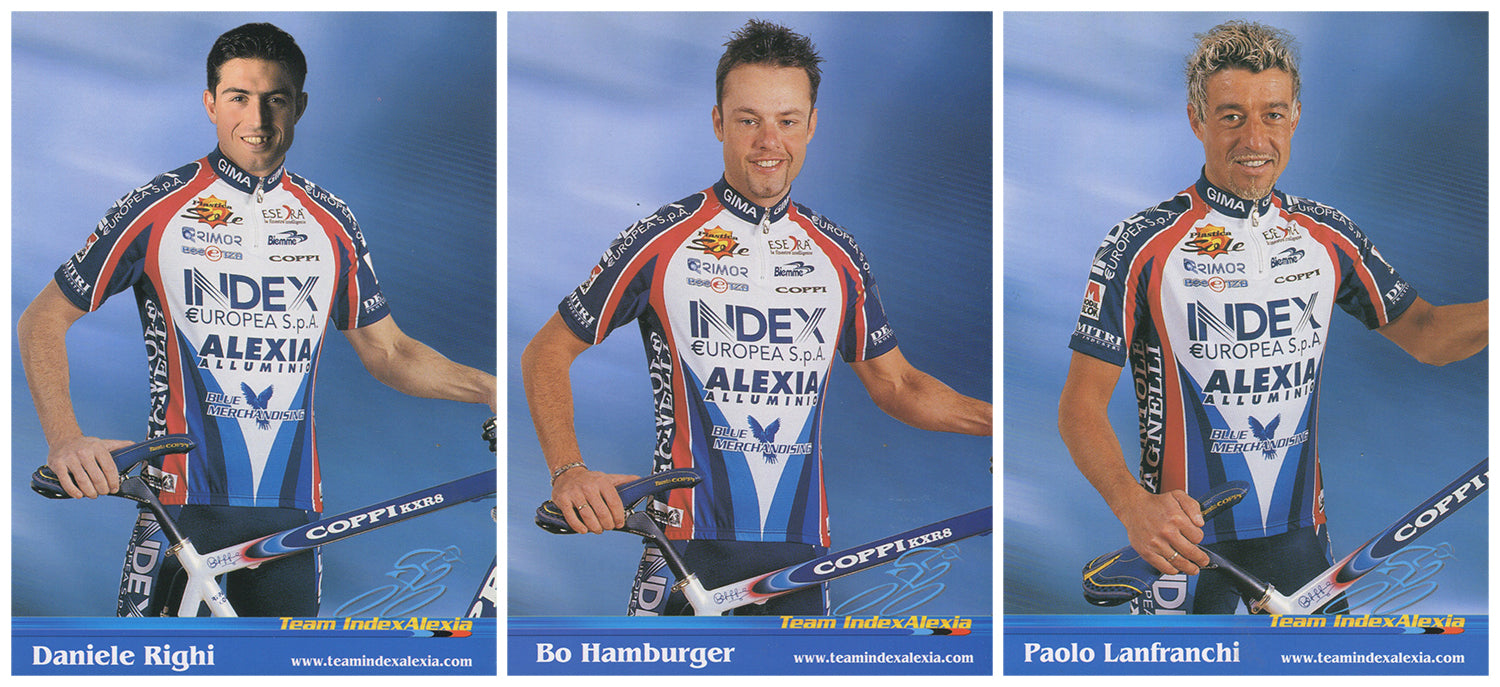 Index-Alexia Allumino riders: Daniele Righi, Bo Hamburger and road caption Paolo Lanfranchi.