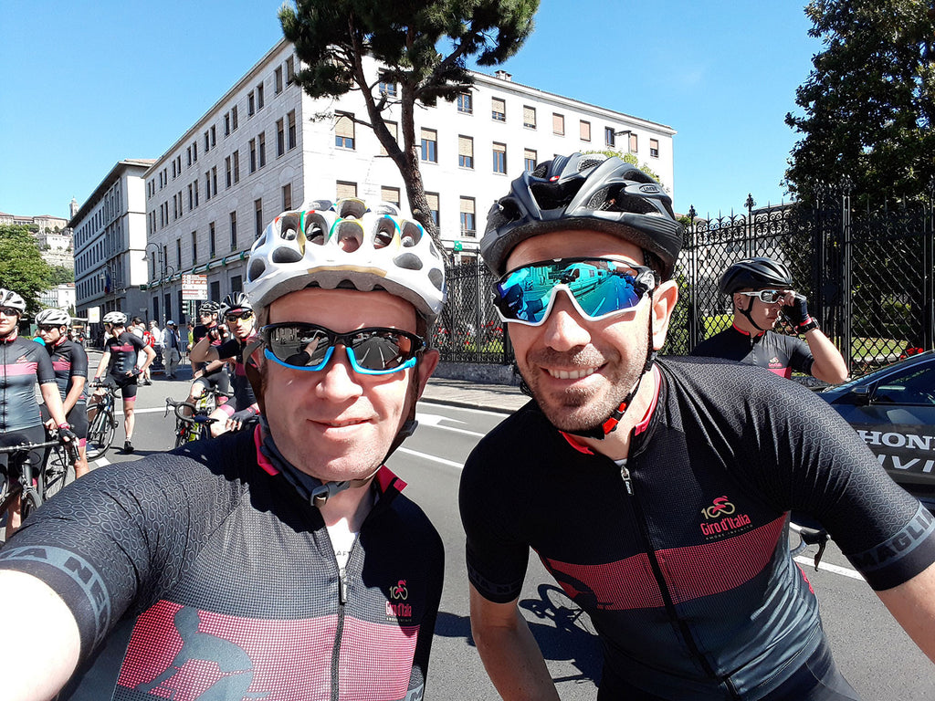 Ex-pro Allessandro Vanotti and I in our limited edition Maglia Nera kit!