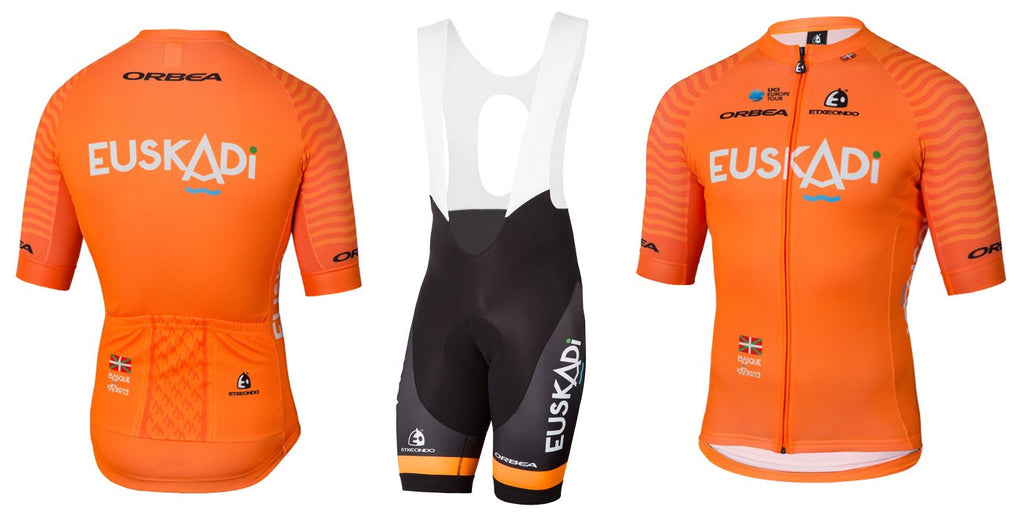 The Fundación Ciclista Euskadi Team returns with their famous all-orange clothing supplied by Etxeondo