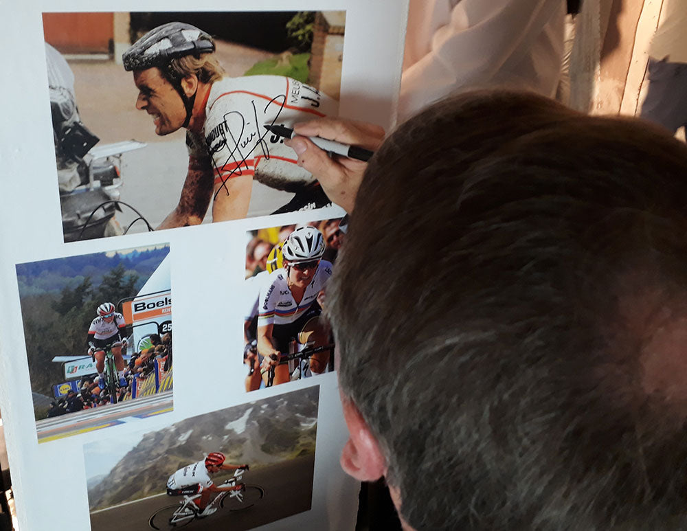 Hennie Kuiper signing our wall at the Rouleur Classic in 2017