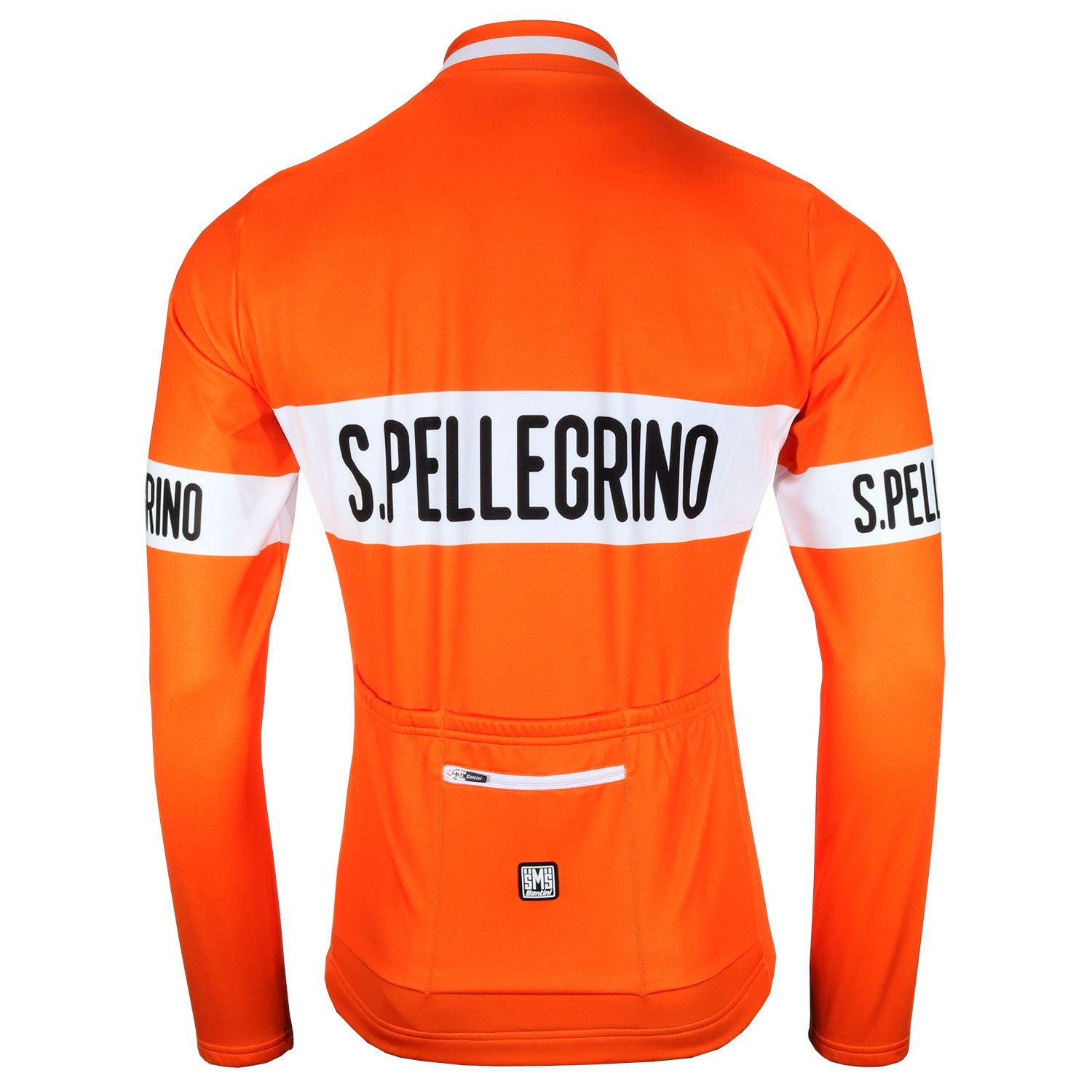 orange long sleeve cycling jersey