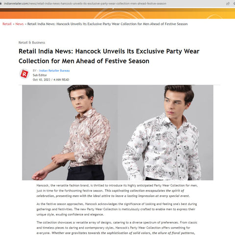 Hancock Fashion In Indian Retails