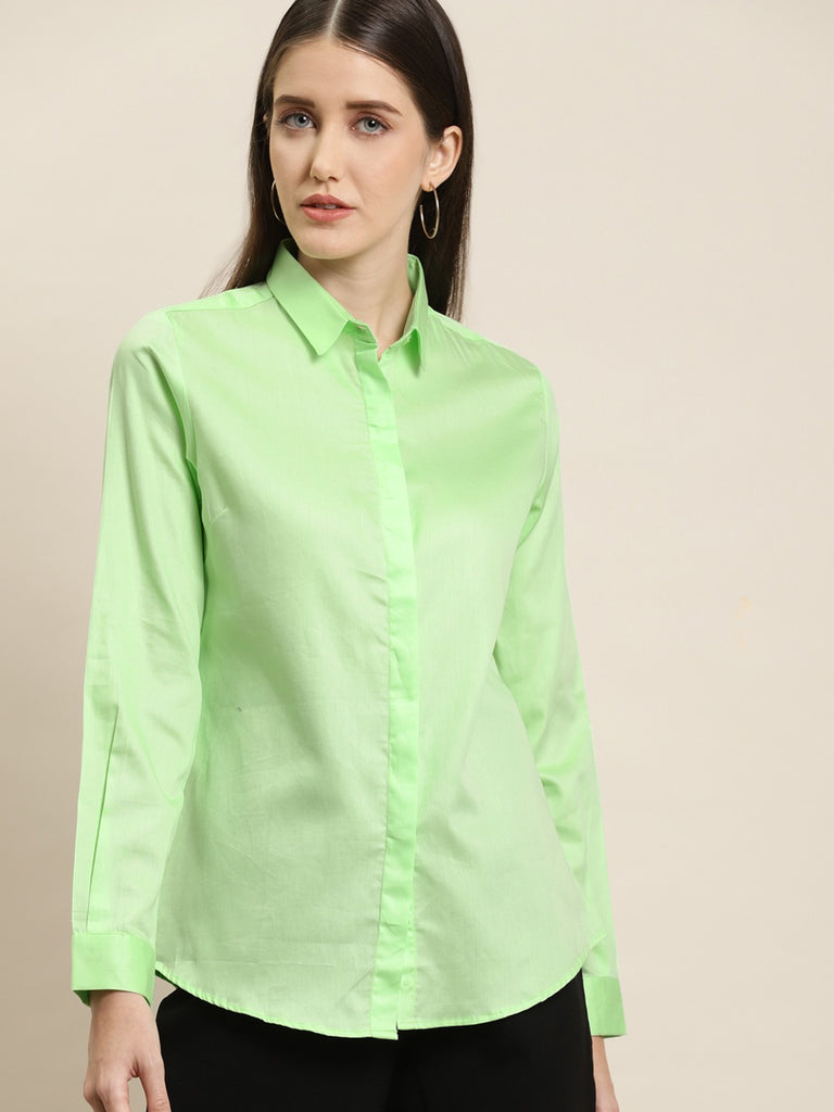 satin formal shirt for ladies