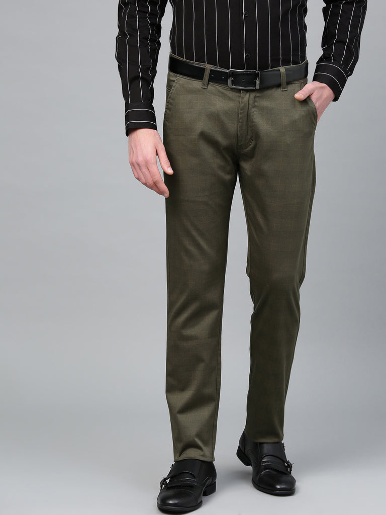 Allen Solly Casual Trousers  Buy Allen Solly Men Khaki Slim Fit Textured Casual  Trousers Online  Nykaa Fashion