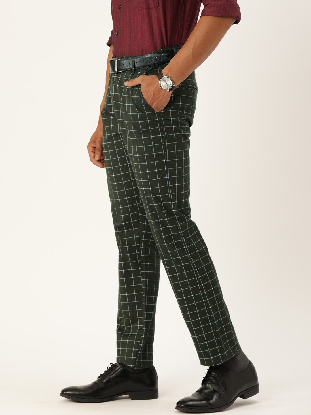 Buy Olive Trousers & Pants for Men by HANCOCK Online | Ajio.com