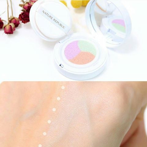 Kết quả hình ảnh cho TRIPLE COLOR TONE-UP CUSHION SPF50+ PA+++