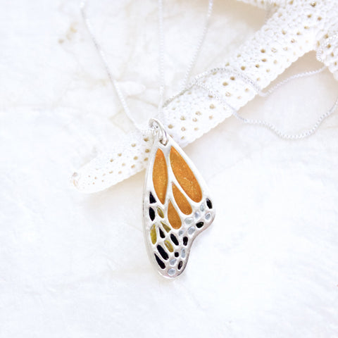 Monarch Butterfly Wing Necklace