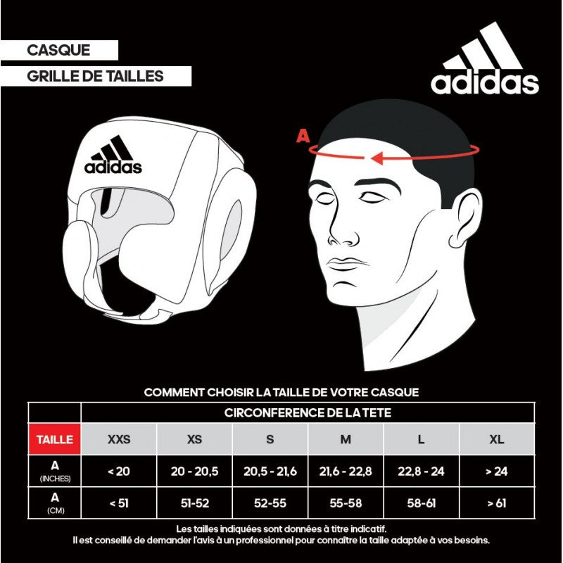 Guía de tallas Cabezales Adidas