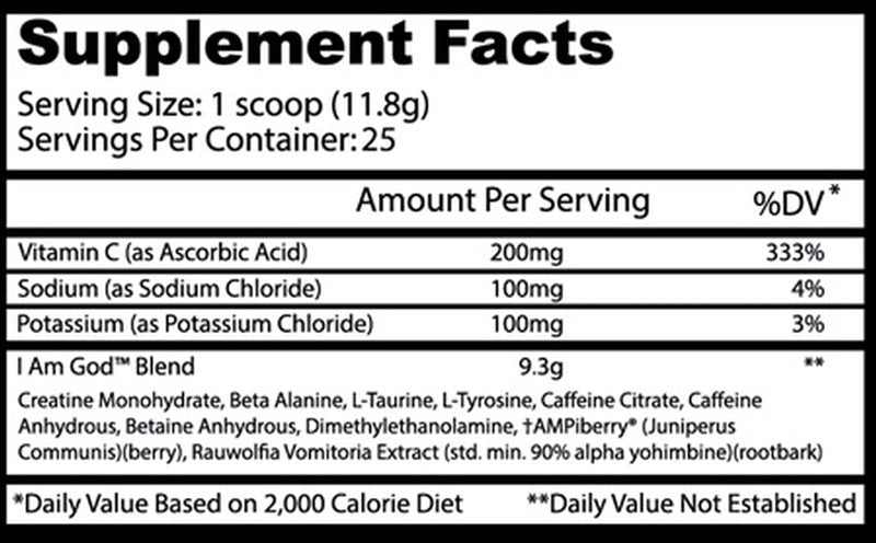 Insane Labz I Am God Pre Workout