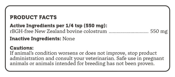 bovine colostrum ingredients