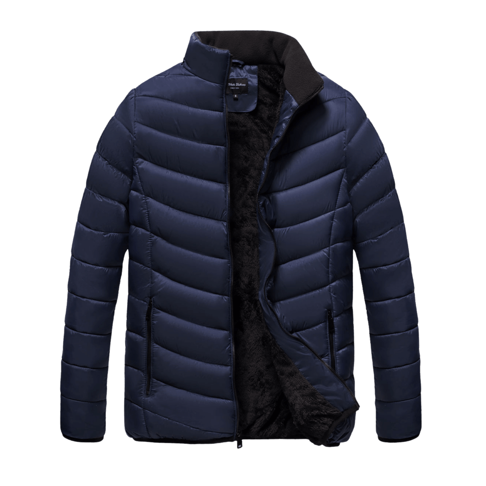 Men's Classic Warm Puffer Bomber Jacket Faux Fur Lining – The Whole Shebang