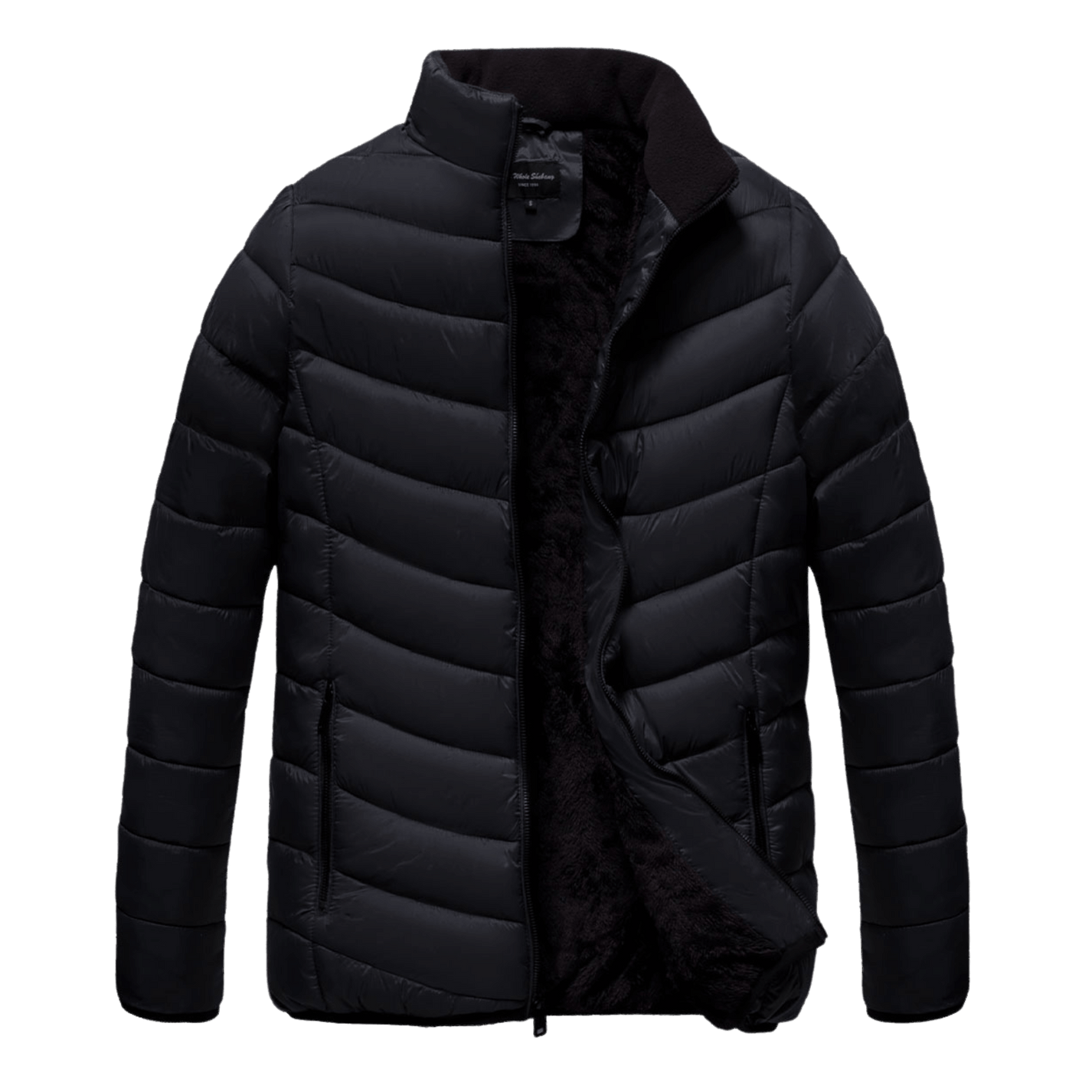 Men's Classic Warm Puffer Bomber Jacket Faux Fur Lining#N# – The Whole ...