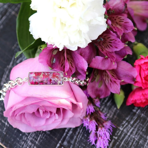 Memory Flower Jewelry | Mini Link Rolo Bracelet