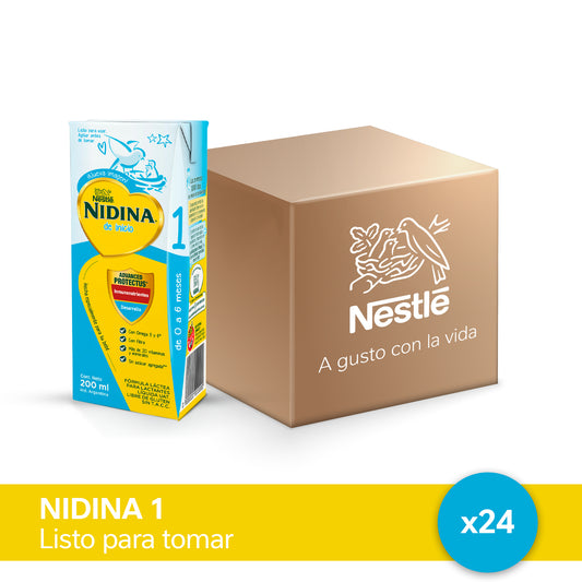 Leche Infantil Líquida Nestlé Nidina 1 de 0-6 Meses Brick x 200 ml, Nestlé  Leches & Alimentos - BAfarma - Farmacia Bosque Alvarez