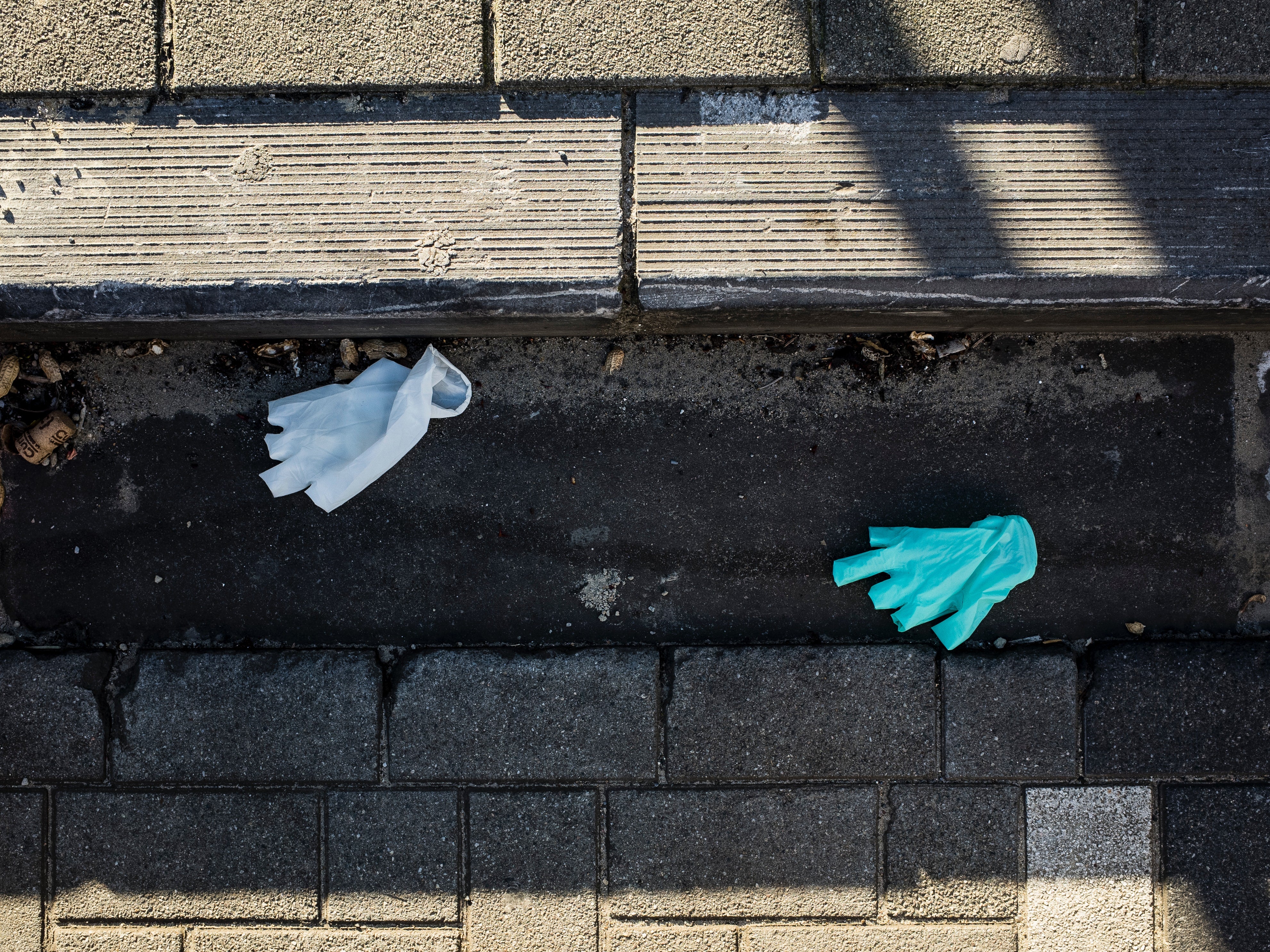 gloves plastic waste
