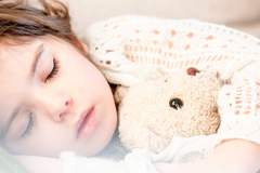 sleeping autistic child
