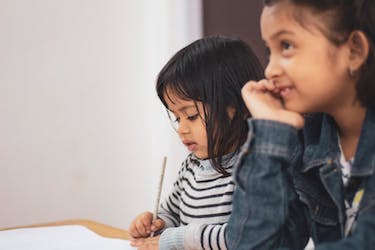 child in classroom