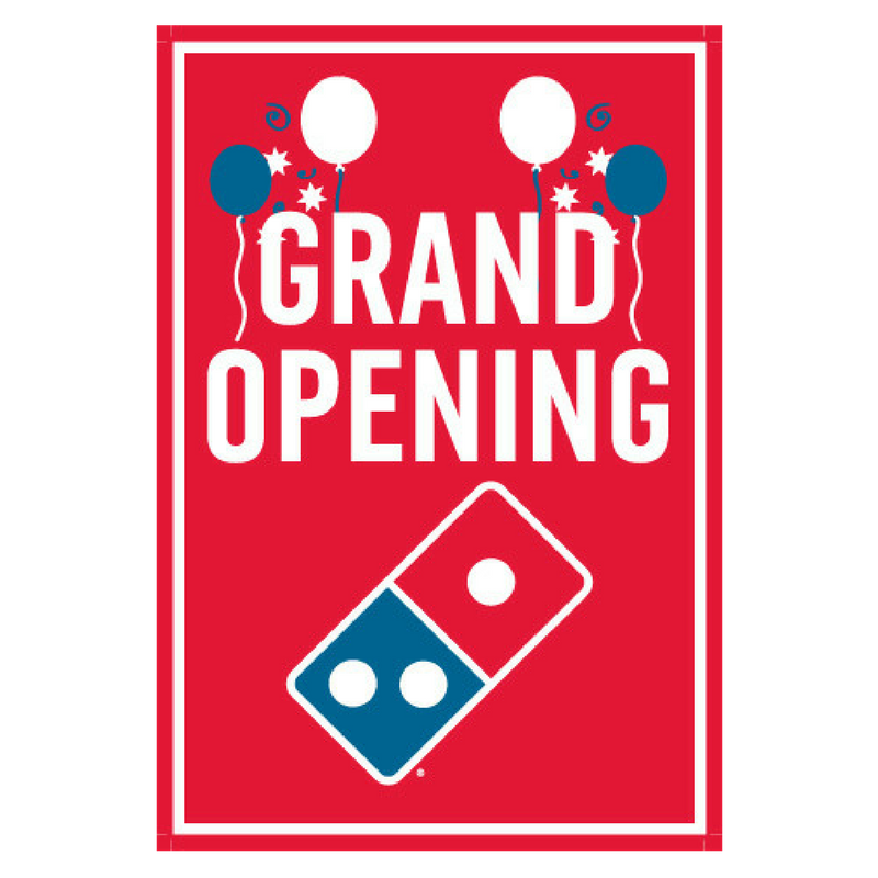 "Grand Opening" Balloons Window Cling