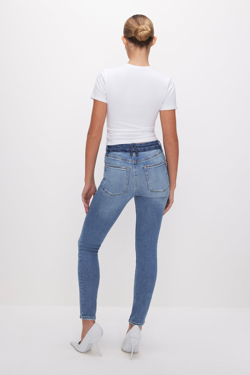 GOOD WAIST SKINNY JEANS | INDIGO617 View 10 - model: Size 0 |