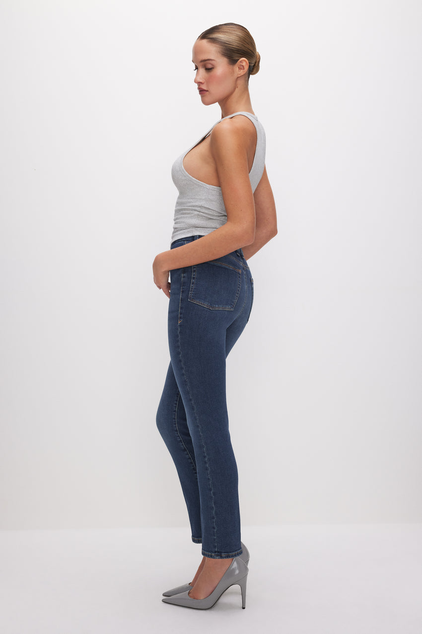 GOOD LEGS STRAIGHT JEANS | BLUE004 View 2 - model: Size 0 |