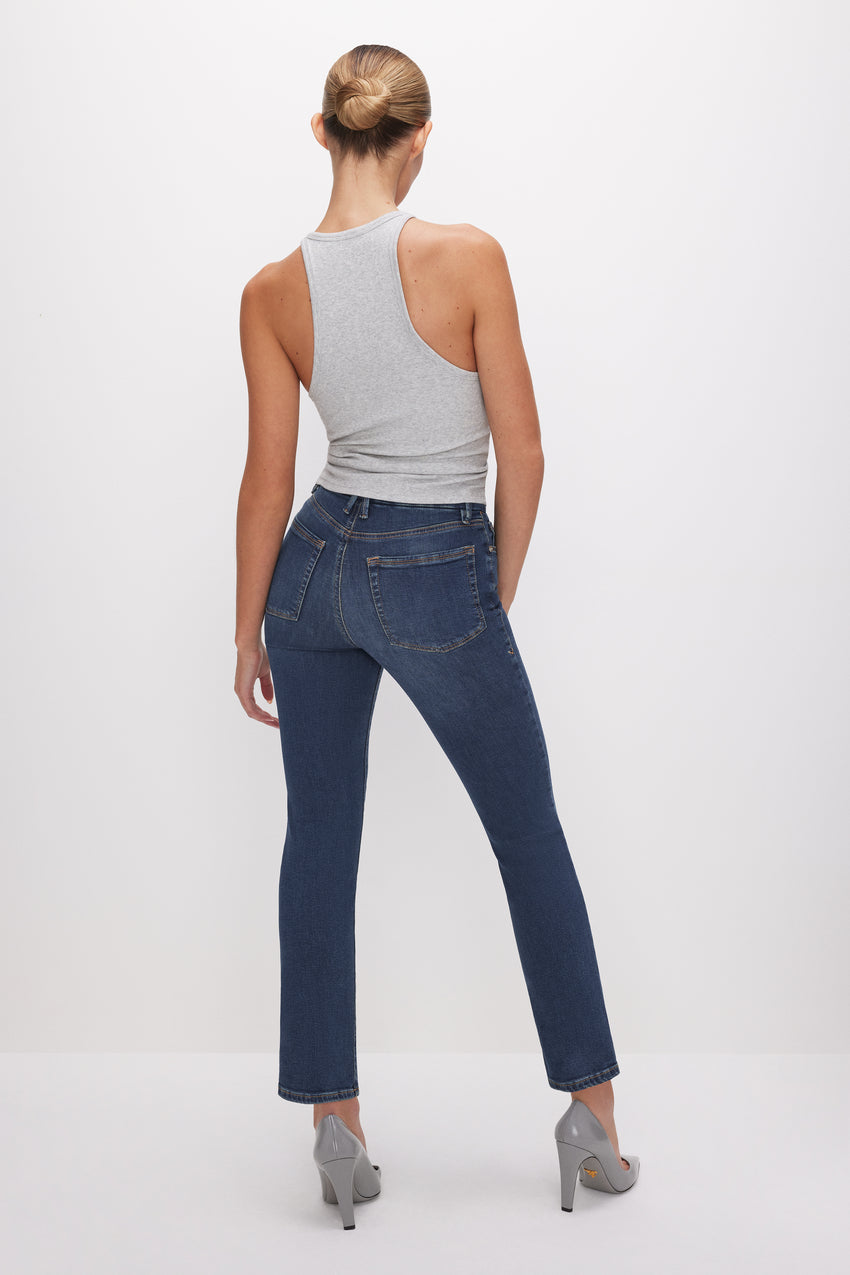 GOOD LEGS STRAIGHT JEANS | BLUE004 View 3 - model: Size 0 |