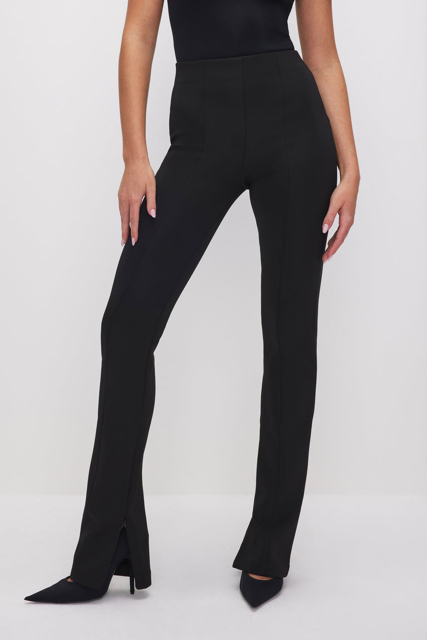 SCUBA PULL-ON STRAIGHT TROUSERS | BLACK001 View 2 - model: Size 0 |