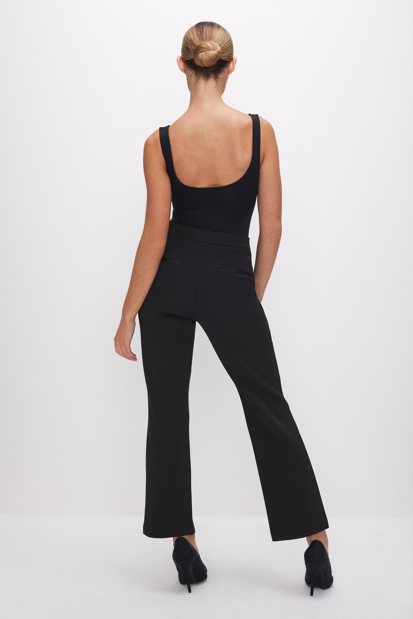 SCUBA CROPPED STRAIGHT TROUSERS | BLACK001 View 5 - model: Size 0 |