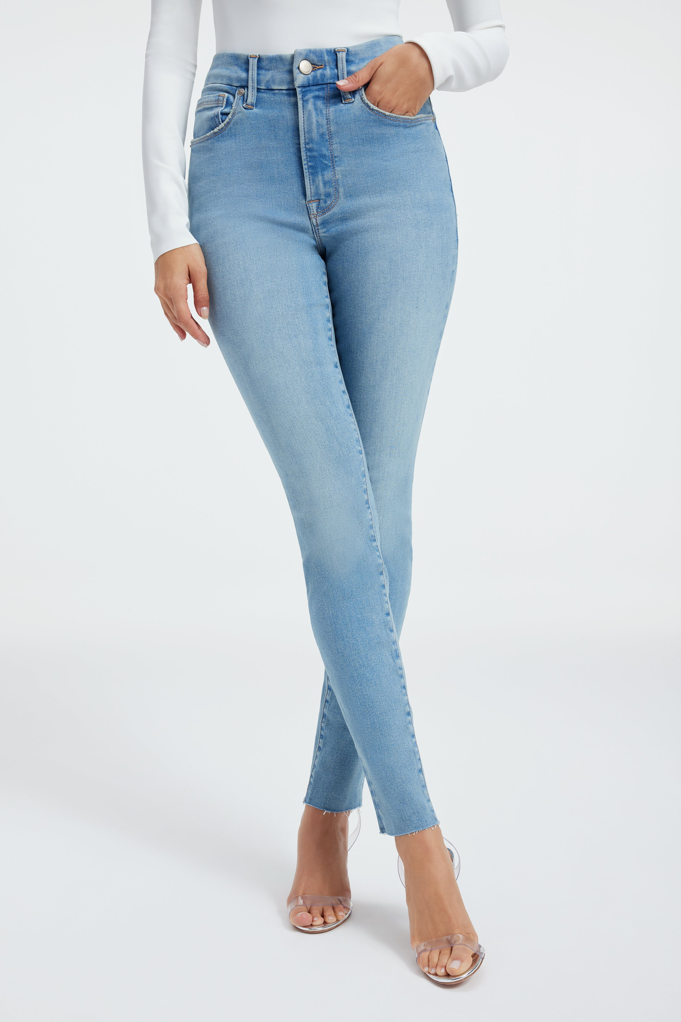 Good American Women's Always Fits Good Legs Skinny Jeans - Blue