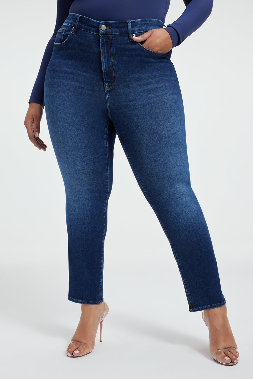 ALWAYS FITS GOOD LEGS CIGARETTE  JEANS | INDIGO446 View 1 - model: Size 16 |