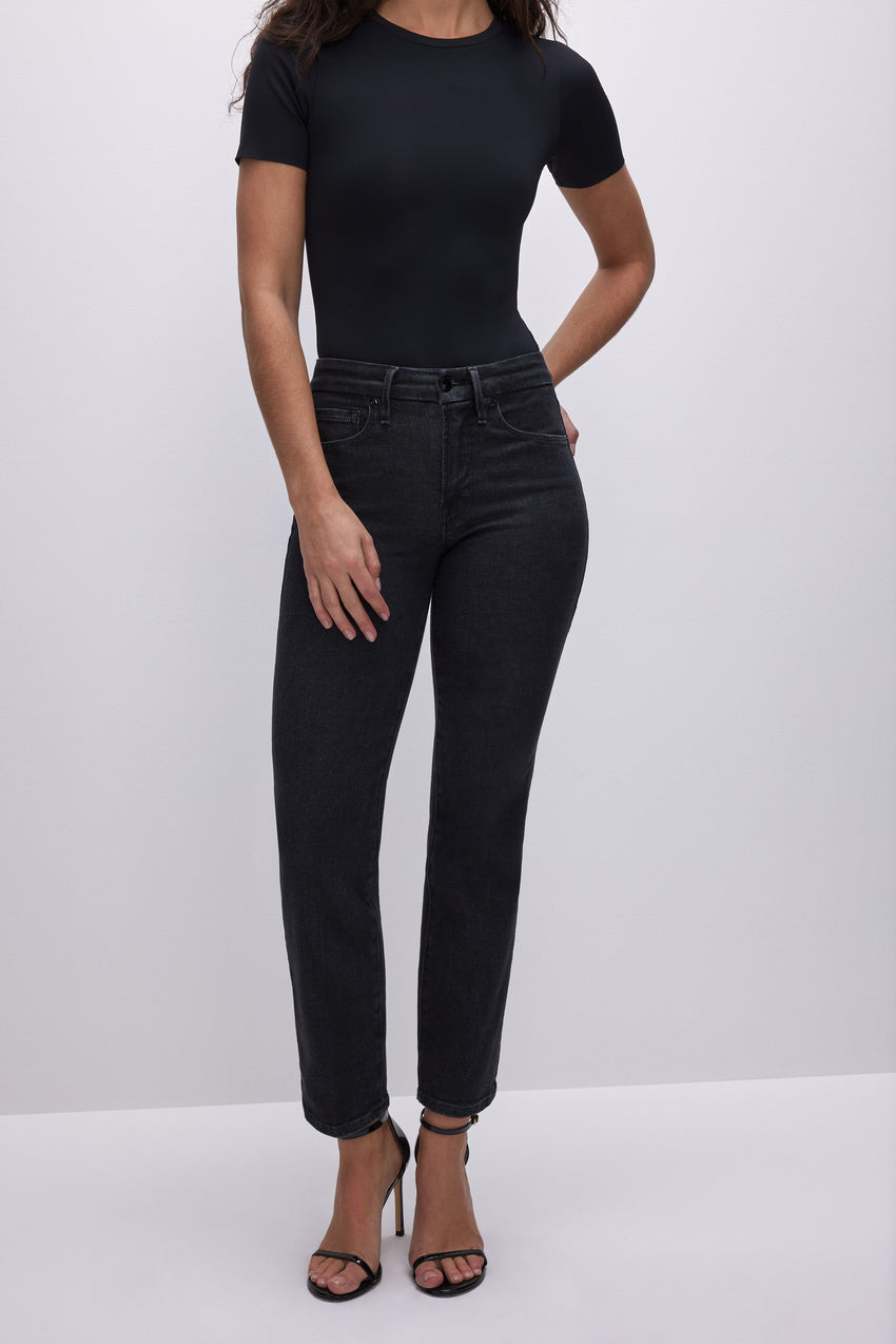 GOOD LEGS STRAIGHT JEANS | BLACK184 View 1 - model: Size 0 |