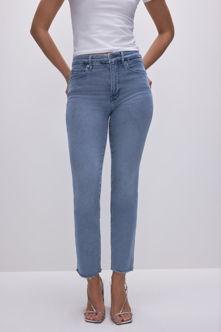 GOOD LEGS STRAIGHT JEANS | BLUE449 View 3 - model: Size 0 |