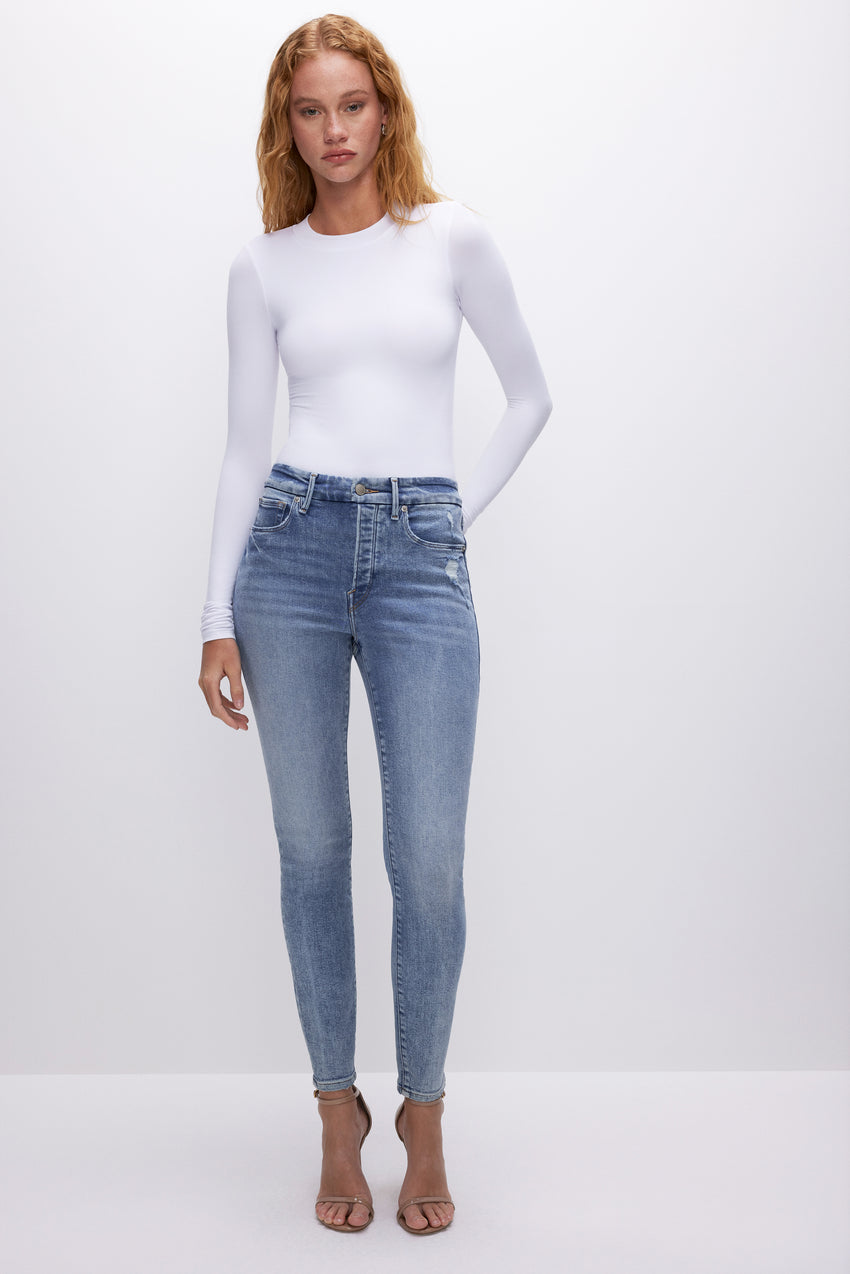 GOOD LEGS SKINNY JEANS | INDIGO380 View 2 - model: Size 0 |