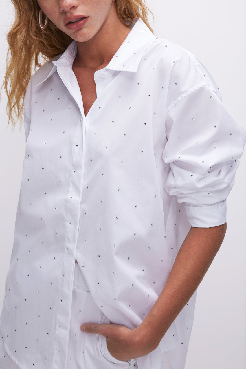 CRYSTAL GOOD SHIRT | WHITE001 View 2 - model: Size 0 |